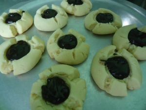 Eggless Chocolate Thumb-print cookies